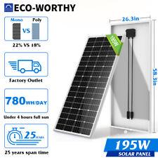 ECO-WORTHY 100W 200W 400W 1000W Watt Monocrystalline Solar Panel PV 12V Home RV