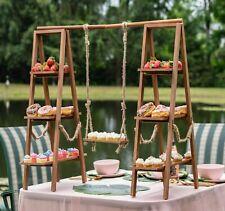 Double 3 Tier Display Stand + 3 Swing Dish, Party Cheese Dessert Food Appetizer